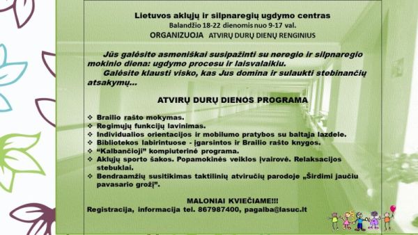 Nuotraukoje - kvietimas ir renginio programa