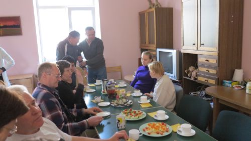 Nuotraukoje - Projekto dalyvių pagaminti patiekalai