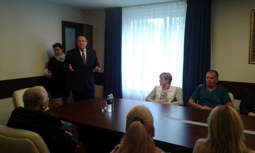 Nuotraukoje - Svečiuose pas Palangos miesto merą &Scaron;. Vaitkų