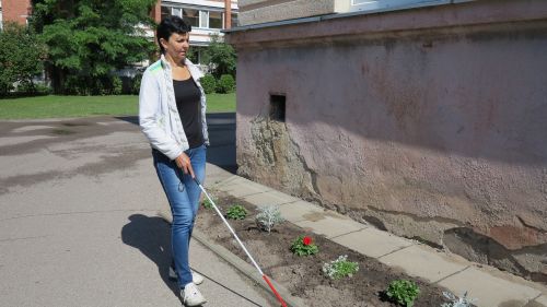 Nuotraukoje - Projekto dalyvė Kauno centro teritorijoje