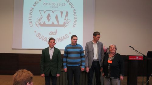 Nuotraukoje - Nauja revizijos komisija - i&scaron; kairės A. Valenta, V. Romeika, N. Bardzilauskas ir G. Padribonienė